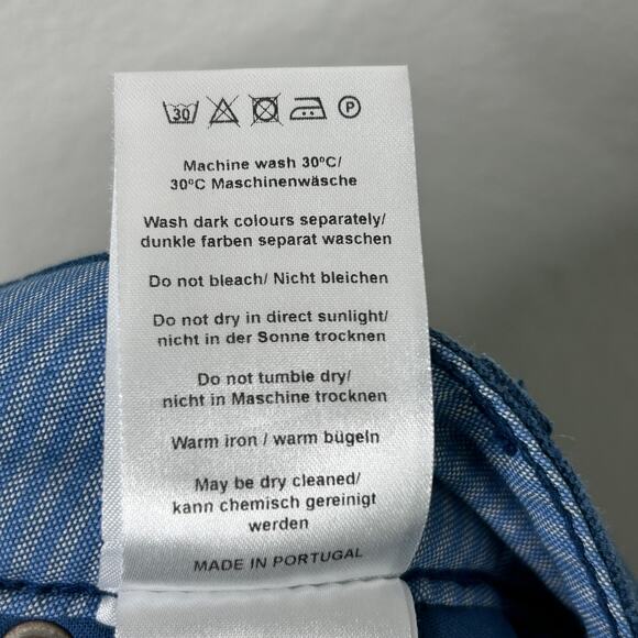 Poetry Linen Pants Blue Womens Size 8 5-Pocket Zip Fly Button Closure - Picture 8 of 8